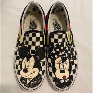 Mickey and Minnie slip on vans